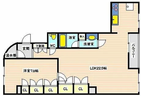 カサベラ大蔵谷【607号室】の間取り
