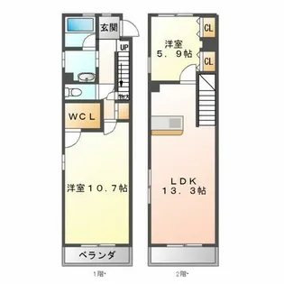 プロシード穂波町【3階】の間取り