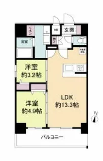 リヴェント福島野田【13階】の間取り