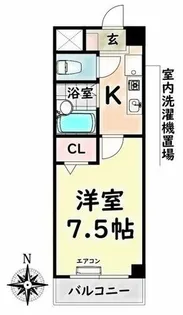 ヒルズかすみ【4階】の間取り