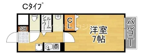 辰巳ハイツ【4階】の間取り