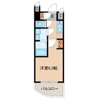 エスリードレジデンス大阪福島サウスフラッツ【9階】の間取り