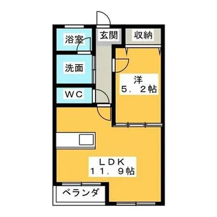 ホリーステージ城山【3階】の間取り