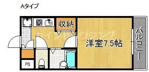 アネーロ羽倉崎Ⅰ【3階】の間取り