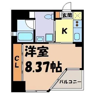 GRANDUKE代官町【8階】の間取り