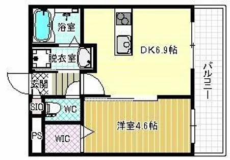 ステラウッド道明寺Ⅱ【1階】の間取り
