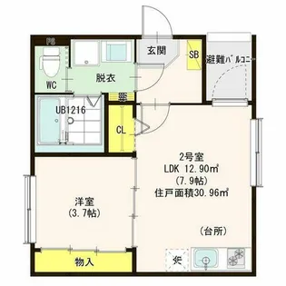 ラフテルR.Y.【1階】の間取り