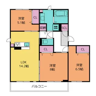 ベルヒルズA【2階】の間取り