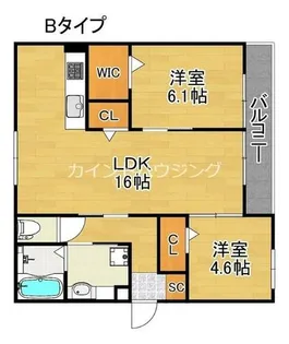 Clashist千躰【1階】の間取り
