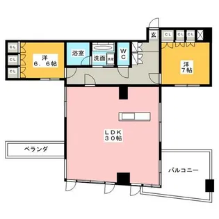 エスティメゾン葵【13階】の間取り