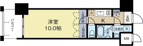 福岡県福岡市博多区中呉服町【マンション】の間取り