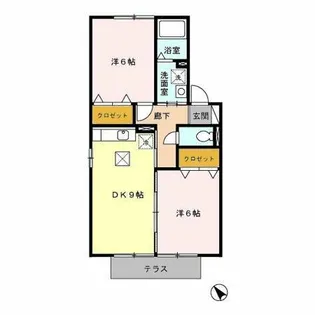 クレール マルシェ【1階】の間取り