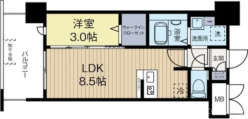 グランフォーレ県庁前アネックス【6階】の間取り