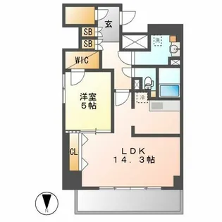 セイワパレス丸の内駅前【14階】の間取り