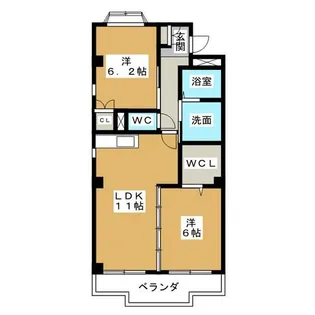 ラフォーレ若慎【4階】の間取り