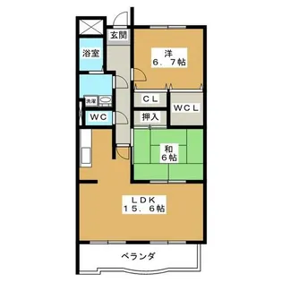 グリーンヒルズ三好丘【2階】の間取り