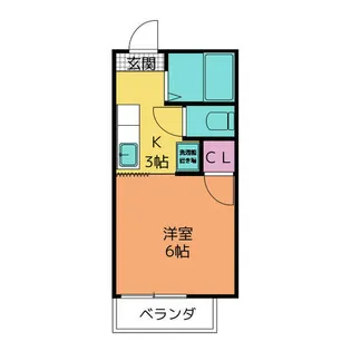 グリーンウッド岩崎【2階】の間取り