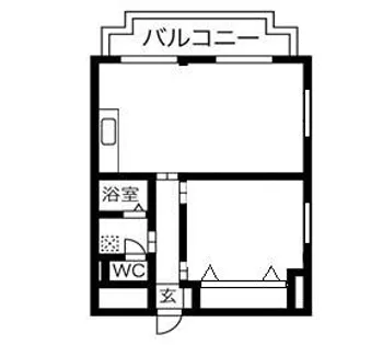 サンプラザ新石切【4階】の間取り