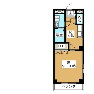 ペニーレイン B棟【1階】の間取り