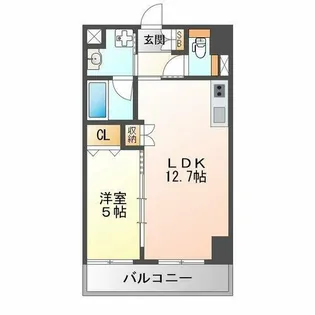 AULII Osaka【4階】の間取り