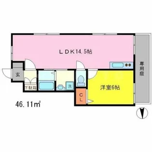 田和ハイツ【1階】の間取り