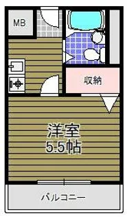 スクエア錦織【3階】の間取り