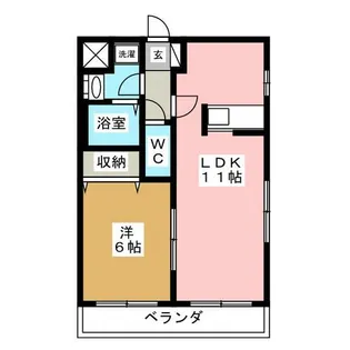 フローラYOKO【203号室】の間取り