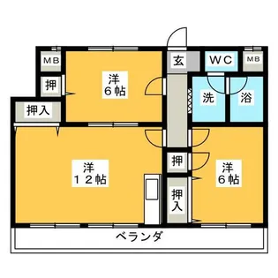 コーポエデン【1階】の間取り