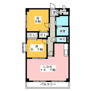 ハイツオレンジ【3階】の間取り