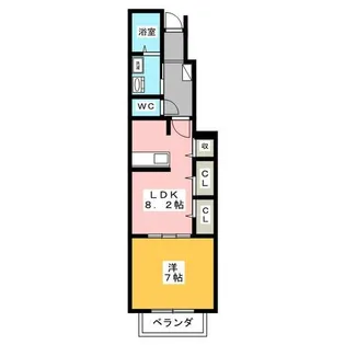 セレーノ デーアB【1階】の間取り