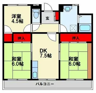 マインド真養【602号室】の間取り