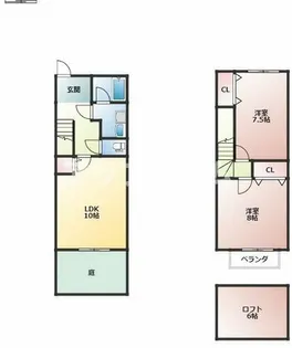 愛知県春日井市気噴町5丁目【タウンハウス】の間取り