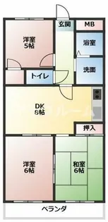 フラワー松本Ⅲ【302号室】の間取り