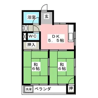 2DKの間取り画像