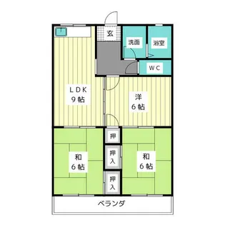 第2名正ハイツ【3階】の間取り