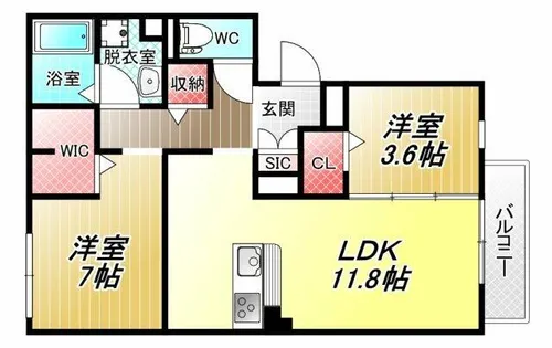 ボヌール【2階】の間取り