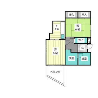 ラウムズ虹ヶ丘【2階】の間取り