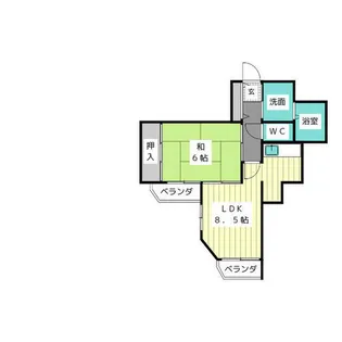 ラウムズ虹ヶ丘【2階】の間取り