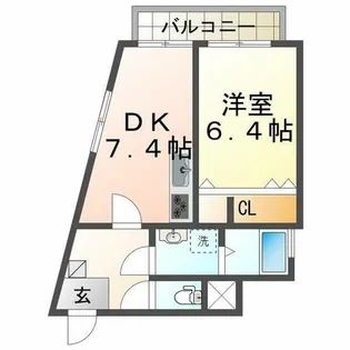 イルマーレ須磨【3階】の間取り