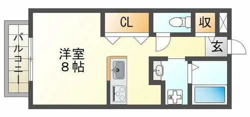 プレミールエビス【2階】の間取り