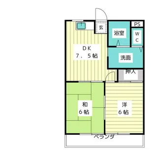 高針ハイツ【1階】の間取り
