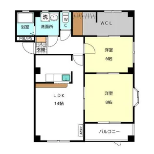 ハイエストFujinami【1階】の間取り