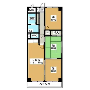 ルミエール ハクヨウ【2階】の間取り