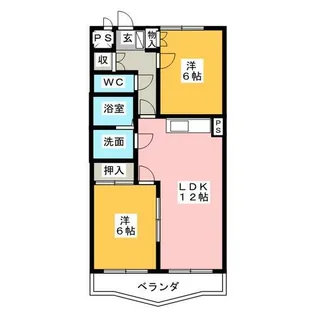 プレステイジ清水【10階】の間取り