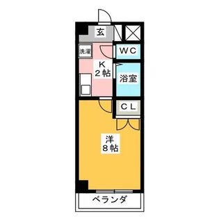 グランデュー松葉【4階】の間取り