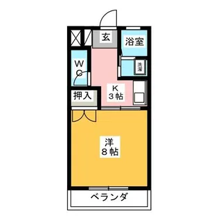 サンハイム岩塚【1階】の間取り