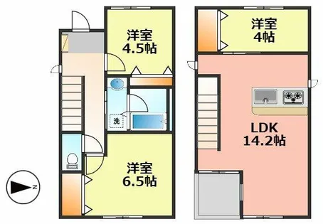 愛知県稲沢市六角堂東町3丁目【一戸建】の間取り