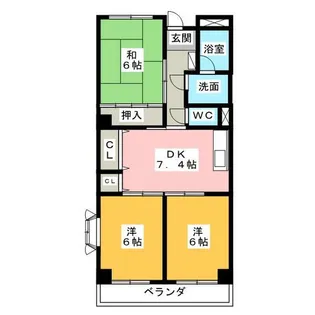 Avenue Ⅱ【2階】の間取り