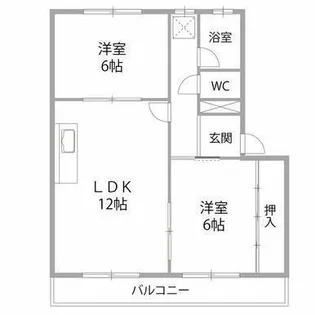 若宮ハイツ【2階】の間取り