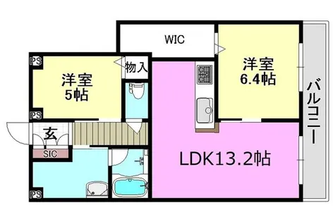 シャーメゾンフロイデ茨木中条【3階】の間取り